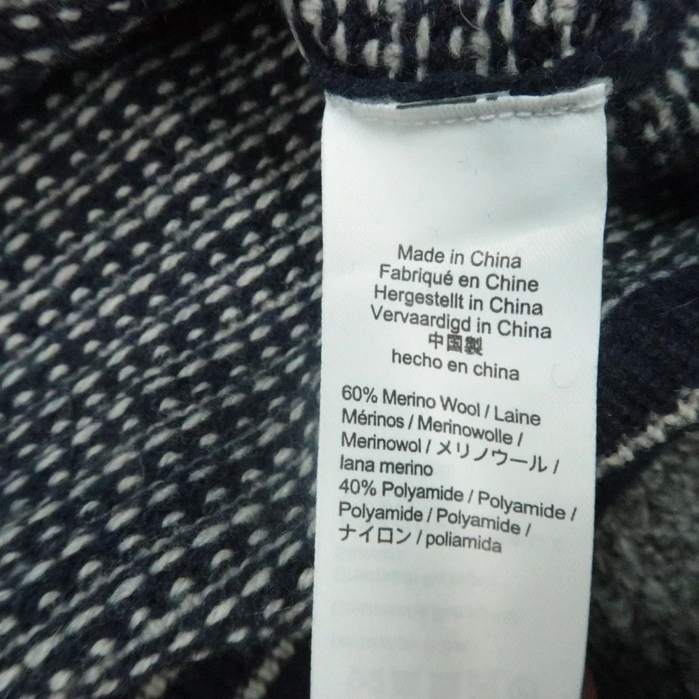 J Crew Sweater Mens Small Blue Merino‎ Wool Crew Birdseye Long Sleeve Jumper